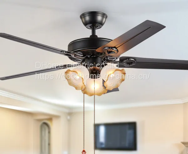Retro Five Leaf Strong Wind Bedroom Lamp/Ceiling Fan Lamp/Iron Leaf（Wechat:13510231336） photo-3