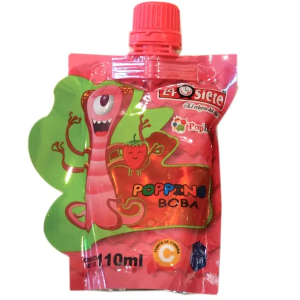 Bubble Tea Cup With Bubble Blends Fruity Pearls Burst Pop With Real Fruit Juice Enjoy Popburst Bubble Boba Drink photo-3