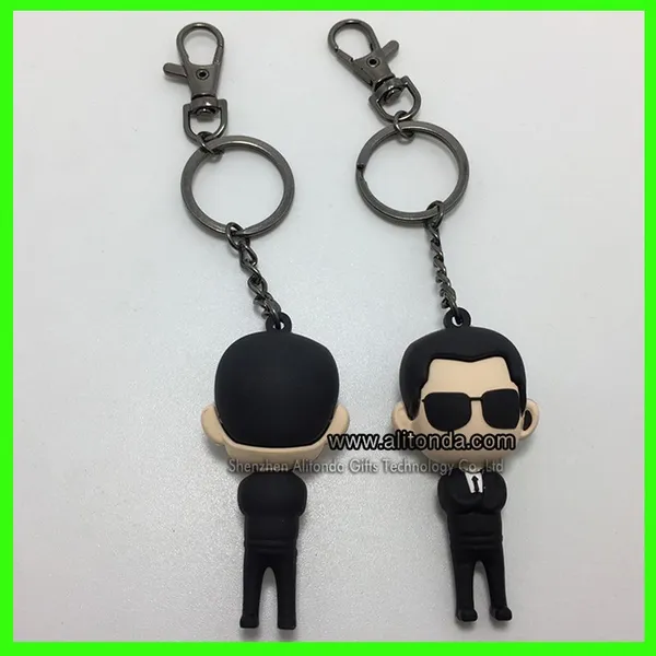 3d Figure Keychain Custom Soft Pvc Rubber Cartoon Baby Figure Design Shape Keychain Custom Promo Advertising Souvenir Keychain Custom photo-2