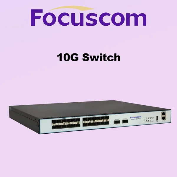 L3 Managed 10G Fiber Switch, 24-Port SFP+ With 2-Port 100G QSFP28 Uplinks, High-Performance Networking Aggregation Layer Switch Focus S5863-24X2C photo-2