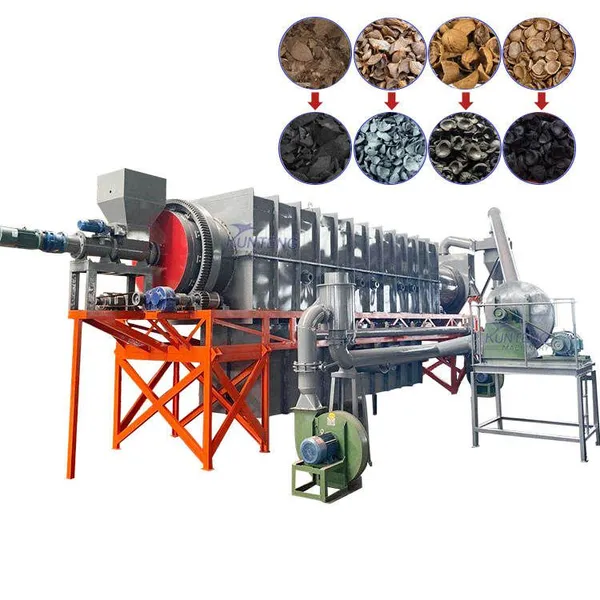 Continuous Nut Shell Chestnut Shell Carbonization Furnace Biomass Pistachio Shell Charcoal Making Equipment