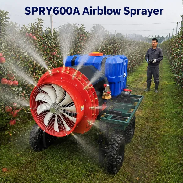 Агроаэрозапылесос SPRY600A 600 л с дистанционным управлением, оснащенный двигателем Loncin и регулируемым шасси
