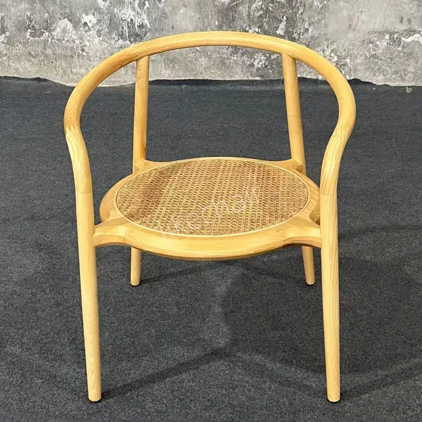 Italian Modern Nordic Solid Wood Cross-Back Dining Chair With Fabric Backrest for Home Office Home Bar Gym Hotel Use photo-2