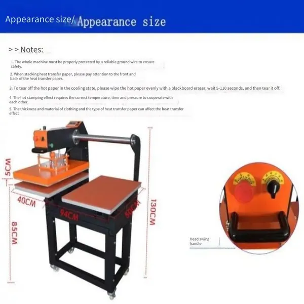 Automatic Pneumatic Clothing Hot Ironing Machine - Supply of Semi-automatic Clothing Ironing Machines, Pneumatic T-shirt Heat Transfer Machines photo-4