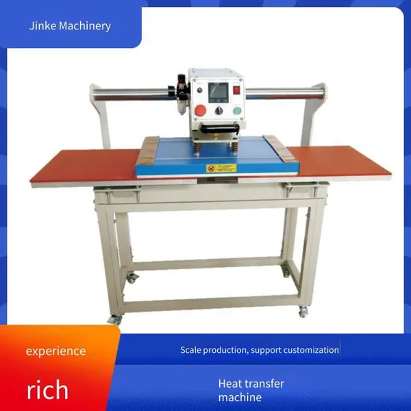 Jinke Machinery Sliding-up Hydraulic Double-station Heat Transfer Machine b, Suitable for Mass Production of Brightly-colored Products photo-2