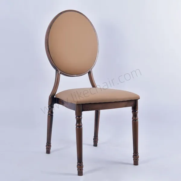 Modern Metal Frame Wedding Banquet Chairs Fabric Padded Leather Stackable Indoor Outdoor Hotel Kitchen Restaurant Party Events photo-2
