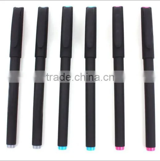 Black Business Bullet Gel Ink Pen With Frosted Penholder and Customized Logo Supplier's Choice photo-3