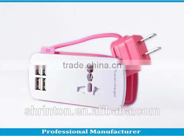 Portable High Speed 4.2 A EU UK USA AU Usb Travel Charger photo-5