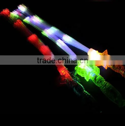 Adult Kids Fashion LED Fiber Stick Flashing Lights up Glow Sticks Party Concert Xmas Halloween photo-3