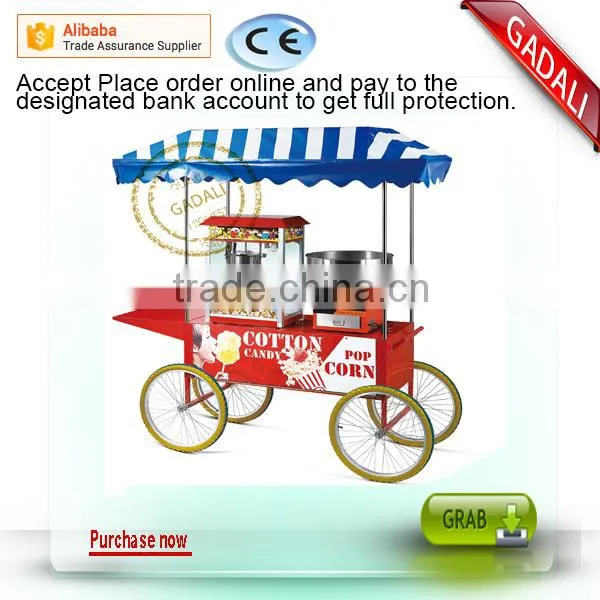 Hot Sale Factory Supply Cotton Candy Machine And Popcorn Machine Food Cart Price, Popcorn Vending Cart, Popcorn Machine on Cart Quality Choice
