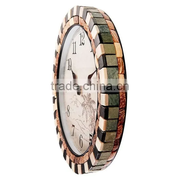 Natural Coconut Shell Mosaic Specialty Digital Prayer Time Clock photo-3