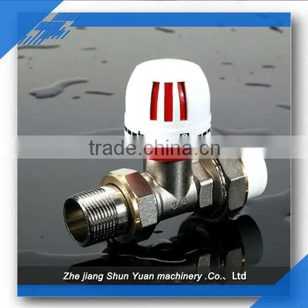 2013 Factory Thermostatic Radiator Valves Straight Ball Valve Brass Valve Copper Ball Valve for Ppr Pipe