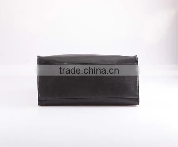 3773 Reversible Trendy Simple Style PU Material Black Big Size Shopping Bag photo-5