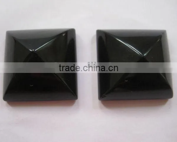 Hot Seller Nature Stone Black Agate Pyramid Jewelry Beads