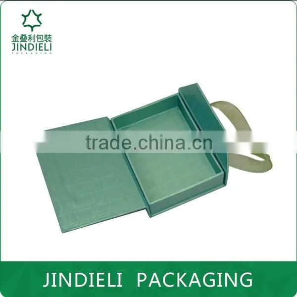 Light Green Gift Paper Box Package With Gold Stamping Logo photo-2