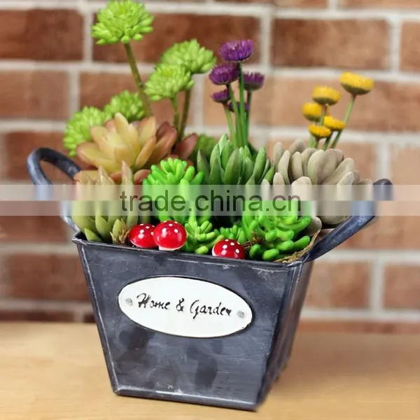 ZARA Country Style Retro Small Tin Flower Bucket photo-2