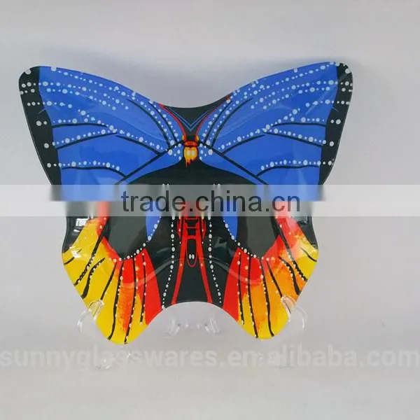 The Butterfly Glass Plate Blue Style photo-4