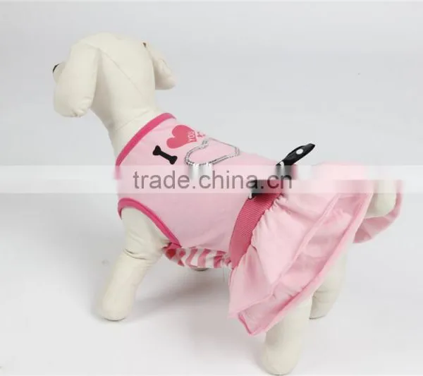2016 Hot Sale Pet Summer T-shirt Fashion Design Pink/grey Dog Clothes photo-2