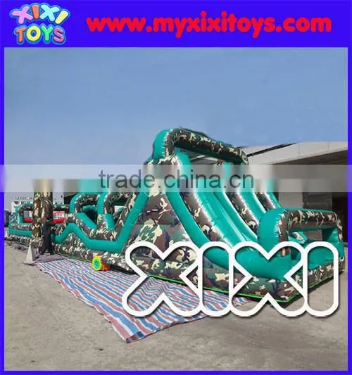 TOP Quality Army Camouflage Inflatable Obstacle Course for Sale