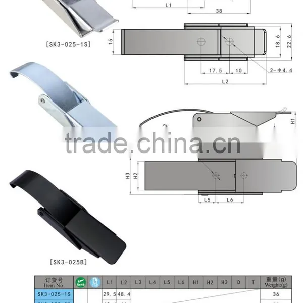 SK3-025-1s Industrial Stainless Steel (SUS 304) Draw Latch photo-3