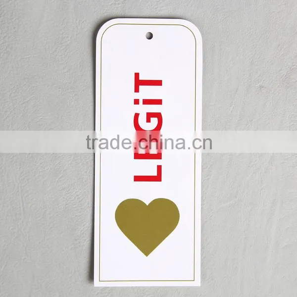 Circle Paper Hangtag With Gold Stampling for Girl's Dress photo-2
