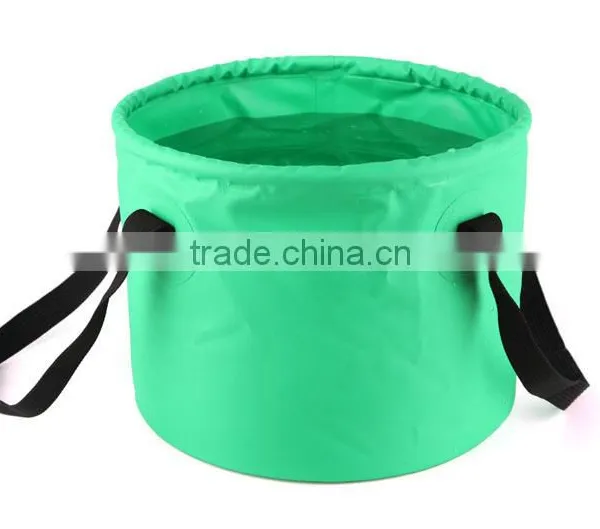 Collapsible Beach Cooler Ice Laundry Plastic Water Fishing Foldable Folding Pvc Rubber Bucket Collapsible With Lid photo-2