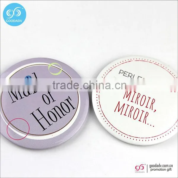 2016 New Style Tinplate Round Shape Mini Flexible Pocket Mirror photo-2