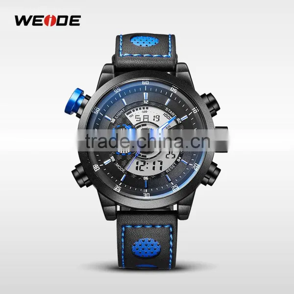 2015 Weide Men Watches High Quality Genuine Leather Band Business Quartz Watch