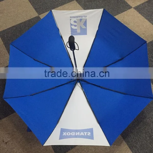 Logo Branding Automatic Open and Close Fold Umbrella photo-2