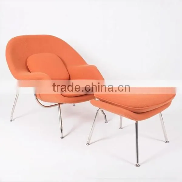 Furniture Factory Wholesale Fiberglass Lounge Womb Leisure Chair With Cushion Cashmere Womb Chair photo-3
