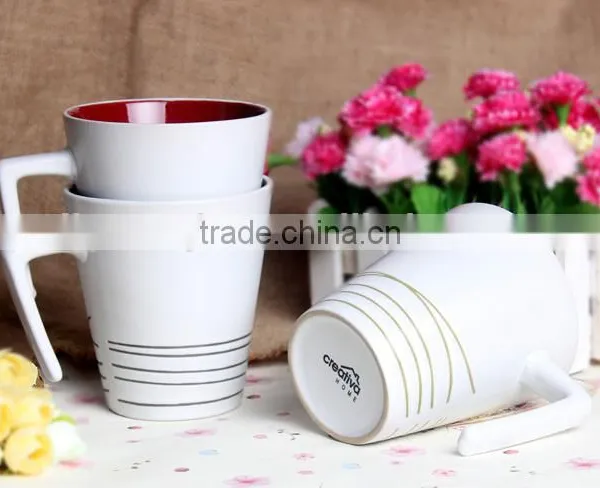High Quality Stoneware Tea Mug With Unique Handle From China photo-2