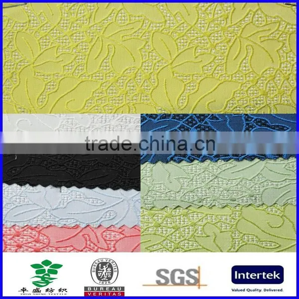 3D Leaf Design Thick Lace 100% Polyester Jacquard