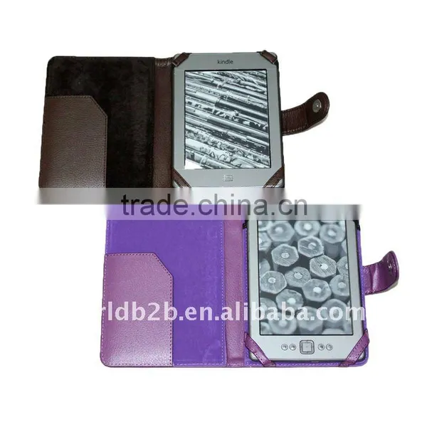 Universal 6 inch book Style Leather Case for Amazon Kindle 4/kindle touch E-Reader