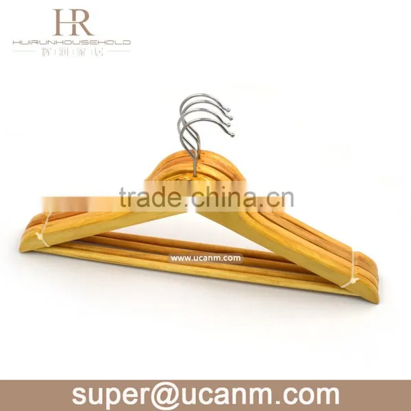 HRW-6611N B Grade Wood Cheap Coat Hanger photo-3