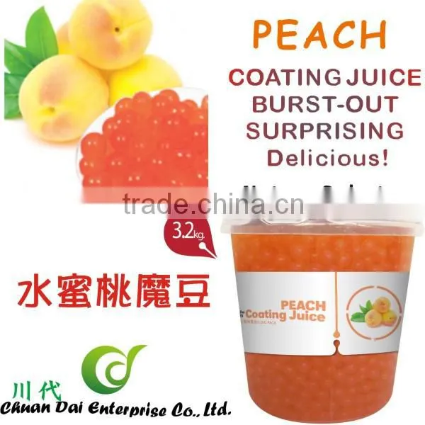 Taiwan Bubble Tea Peach Coating Juice Boba