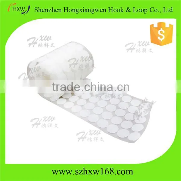 20mm*16mm Hook and Loop Self Adhesive White Coins Dots