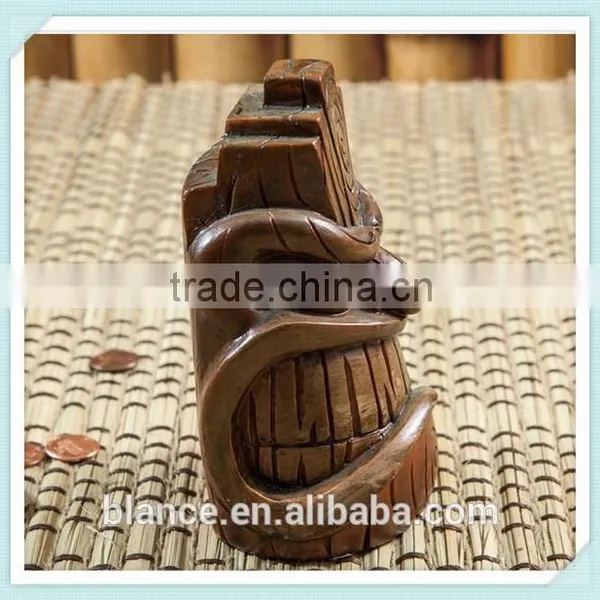 Resin Fatutu Planet Tiki Figurine Coin Bank photo-3