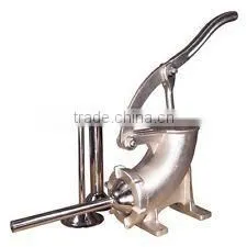 Tinned Manual Sausage Stuffer With 3-Piece Funn