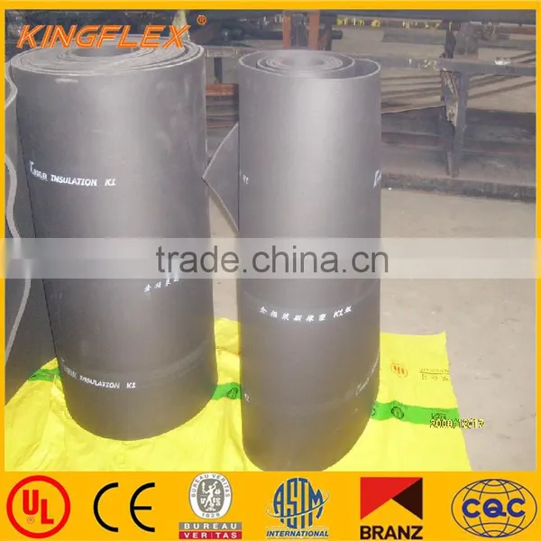 Flexible Elastomeric Black Rubber Foam Roll Sheet Insulation for HVAC and Aircondition