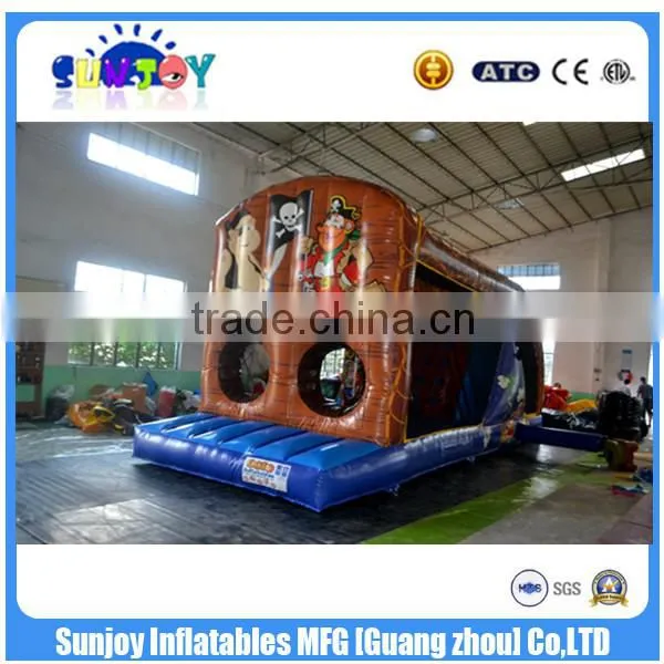 CE New Pirate Inflatable Obstacle Course With Climbing Wall / Outdoor Jumping Slide photo-3