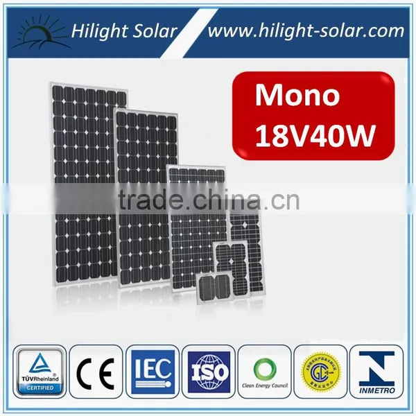 small solar panel 40w, solar panel module, solar pv module
