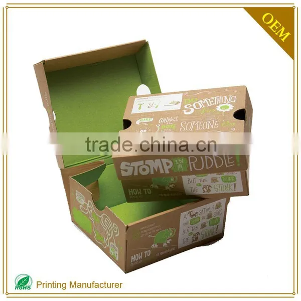 Folding Shoe Paper Box Label Template Corrugated Paper Custom Logo photo-2