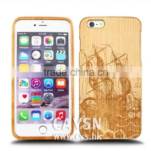 Genuine Handmade Wooden Custom Logo Dark Blue Smart Phone Case Leather photo-5