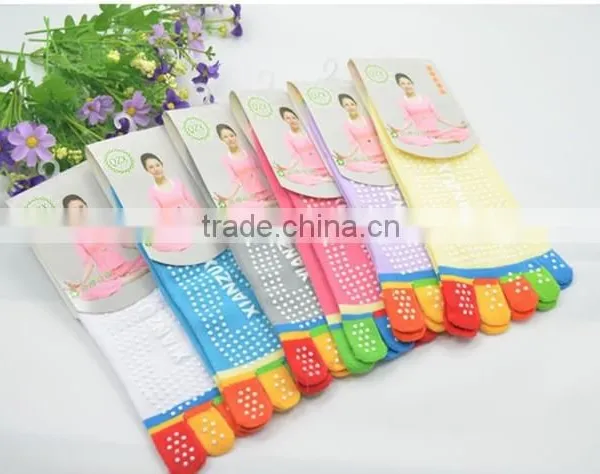Colorful Toe Socks Five Fingers Cotton Socks Women Yoga Socks 6 Colors photo-2