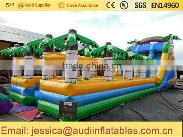 Inflatable Tropical Slide With Palm Trees for Sale photo-2