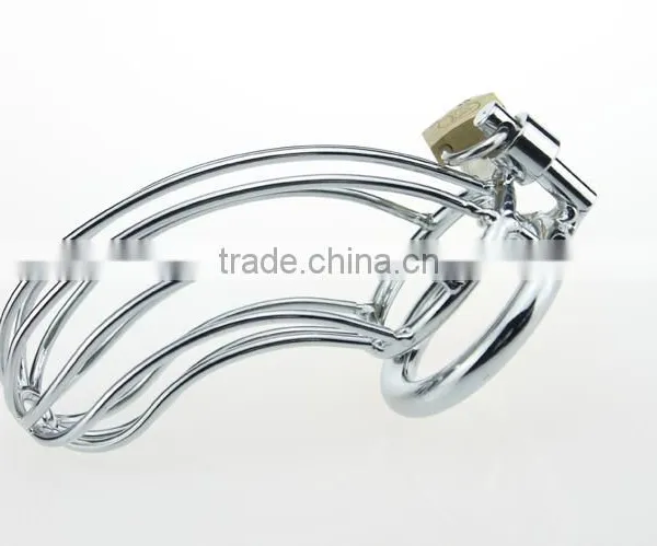 Girls Lock The Steel Anal Lock Penis Ring Sex Toy Chastity Cock Cage photo-6