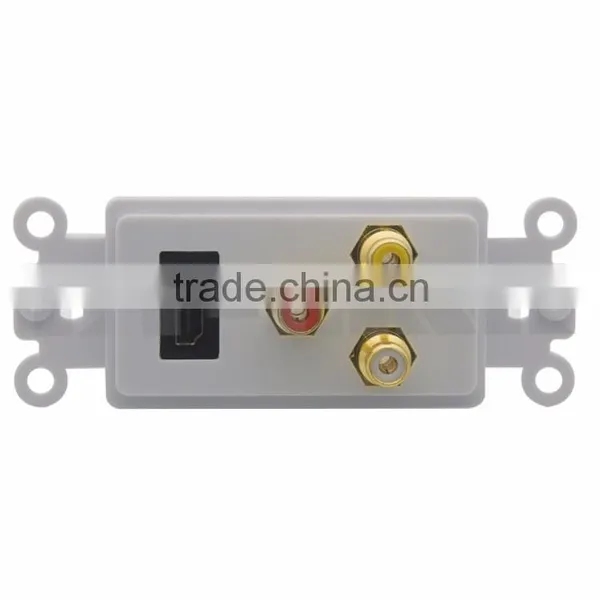 HDMI, 3RCA AV Female to Female Inner Face Plate Wall Plate
