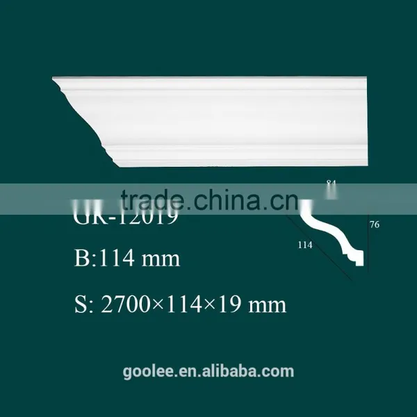 Factory Price European-style Decorative PU Plain Cornice Mouldings