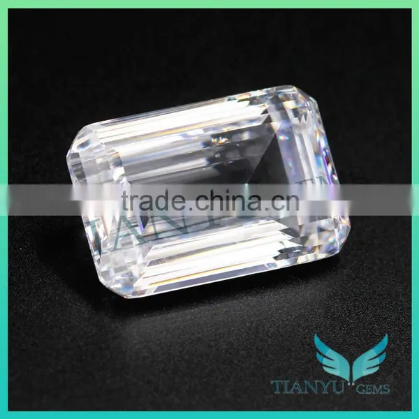 Wholesale Heat Zircon Stones Jewelry White Emerald Cut Loose Synthetic Cubic Zirconia Price