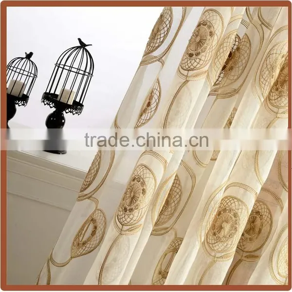 Home Decoration Poly Cotton Embroidery Window Curtain / Window Drapes photo-6